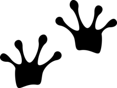 Frog Prints Contour Svg Vector, Free Vectors File